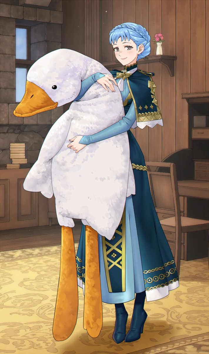Marianne and her gigantic plushie, Ryan Goosling 🪿
Crafted for <a href="/sixtybuzzer/">Adrian || (Marianne Gang)</a> 
Thsnk you so much for your support!
#FE #FireEmblem
