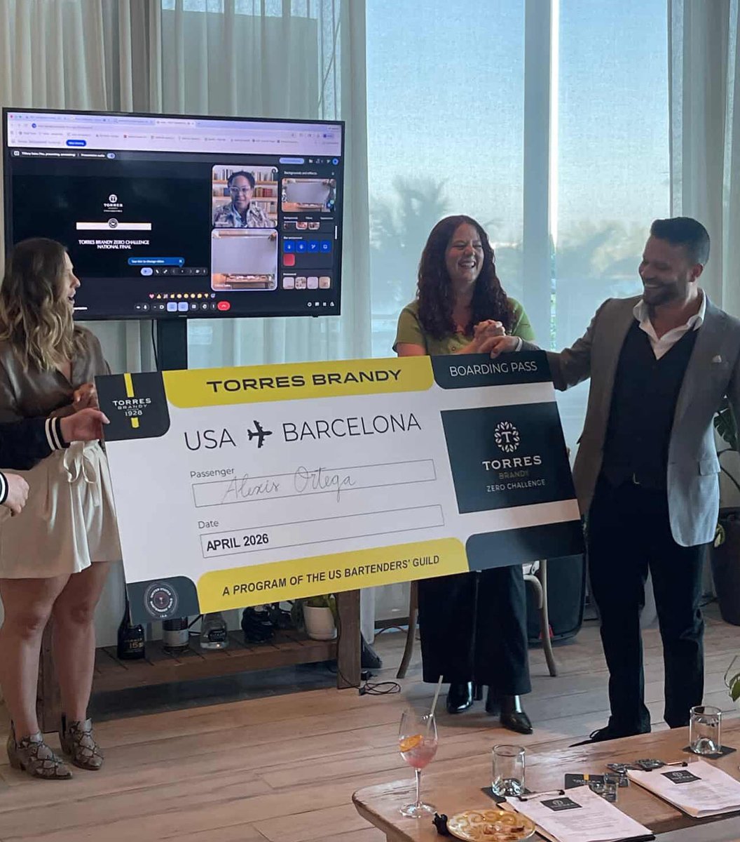 TheUSBG's tweet photo. Congratulations to Alexis Ortega on winning the Torres Brandy Zero Challenge National Final!
Next stop: representing #TeamUSBG at the Global Final in Barcelona this April. 🇪🇸
#USBG #TorresBrandy #TorresBrandyZeroChallenge https://t.co/nidRLg76i6