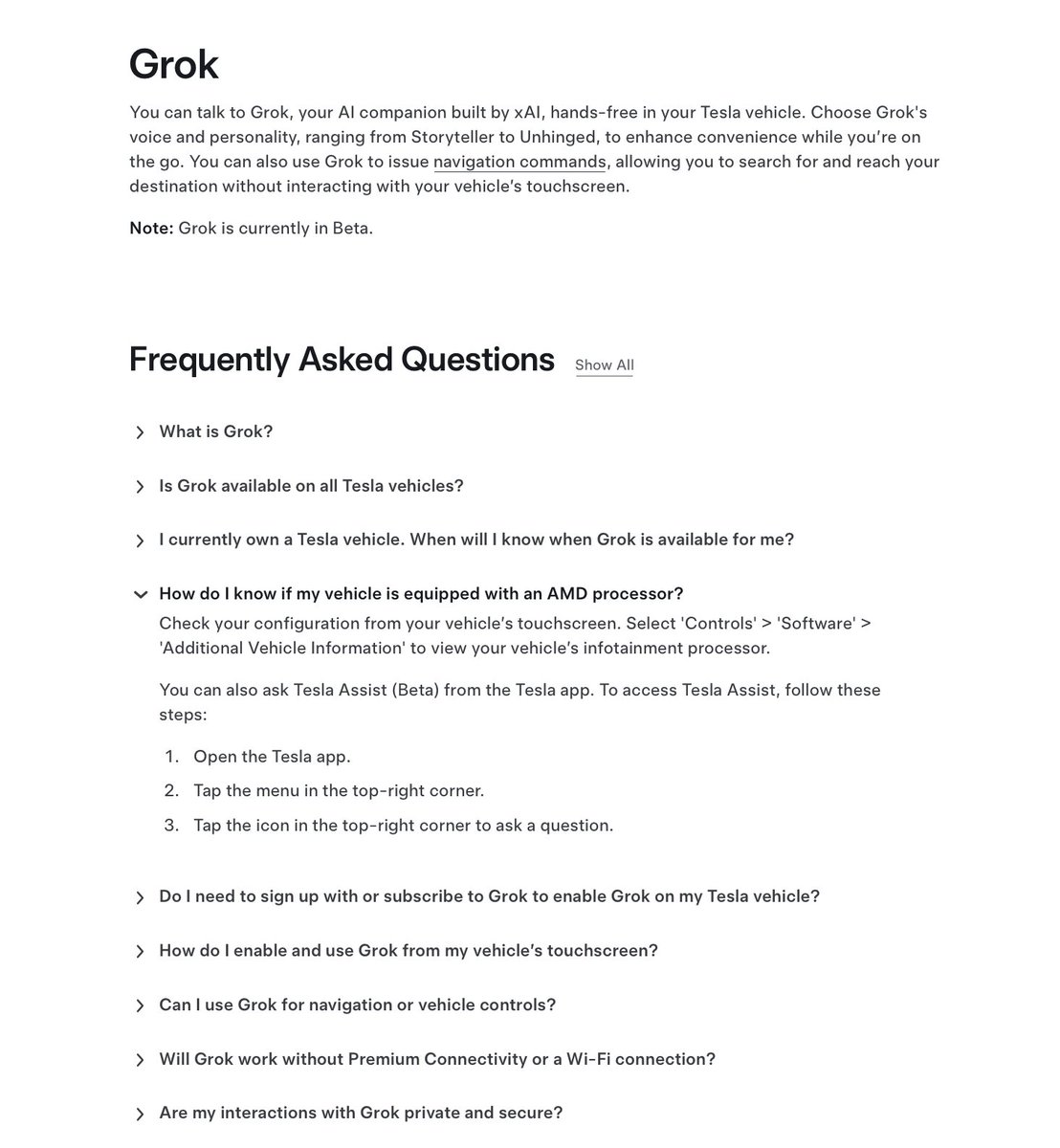 NEWS: Grok with Navigation Commands is now starting to roll out to <a href="/Tesla/">Tesla</a> owners across Australia and New Zealand.

"Grok can add and edit navigation destinations. You can ask Grok to navigate to the best Thai restaurant near you, find a Supercharger within walking distance of a