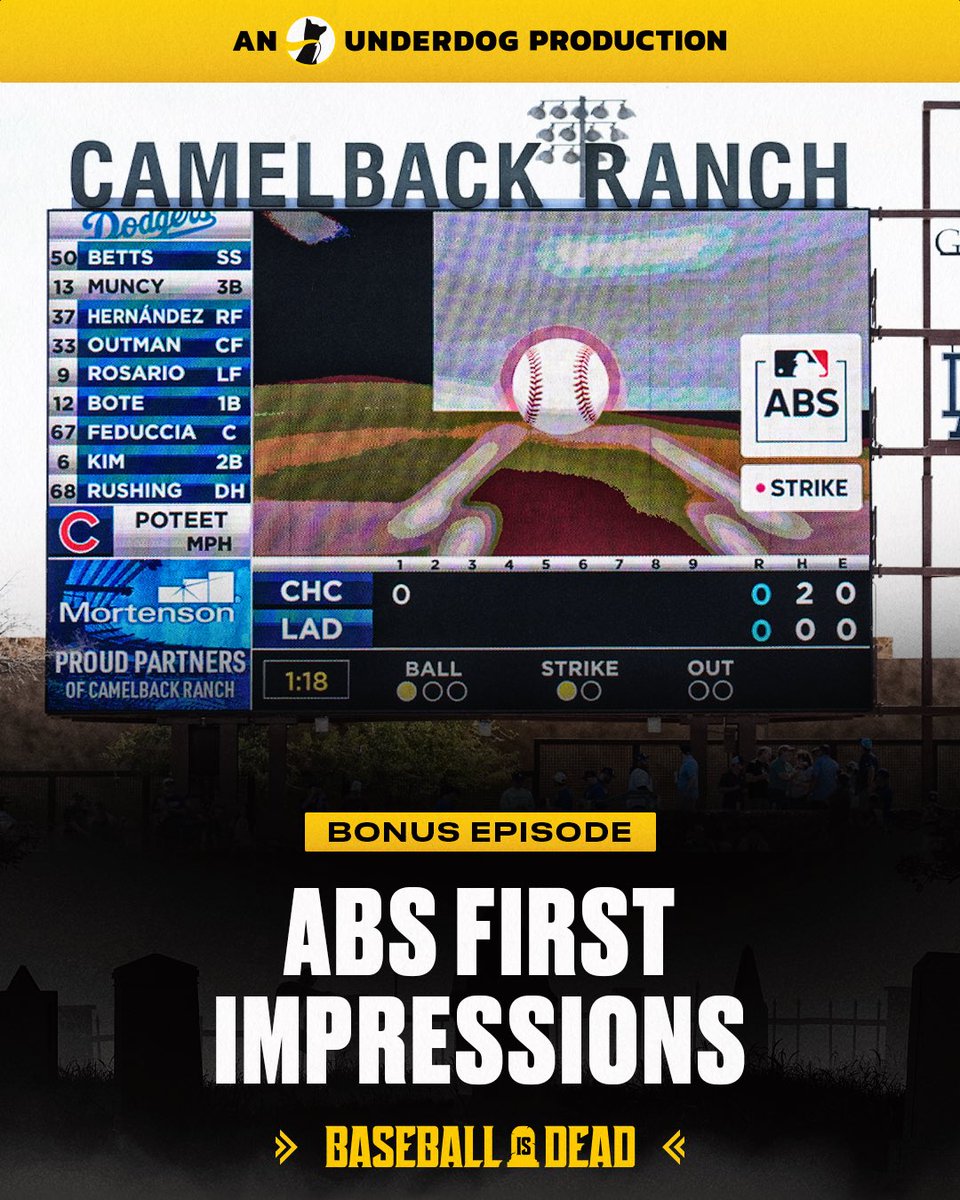 We got our first look at ABS during spring training games and we’re discussing our first impressions.

-Tarik Skubal One Start For Team USA
-Jeff Kent Vs A-Rod
-Ohtani Comments On WBC Pitching
-Mike Trout Playing CF
-Honus Wagner $5M Card

Watch/Listen: beacons.ai/baseballisdead…