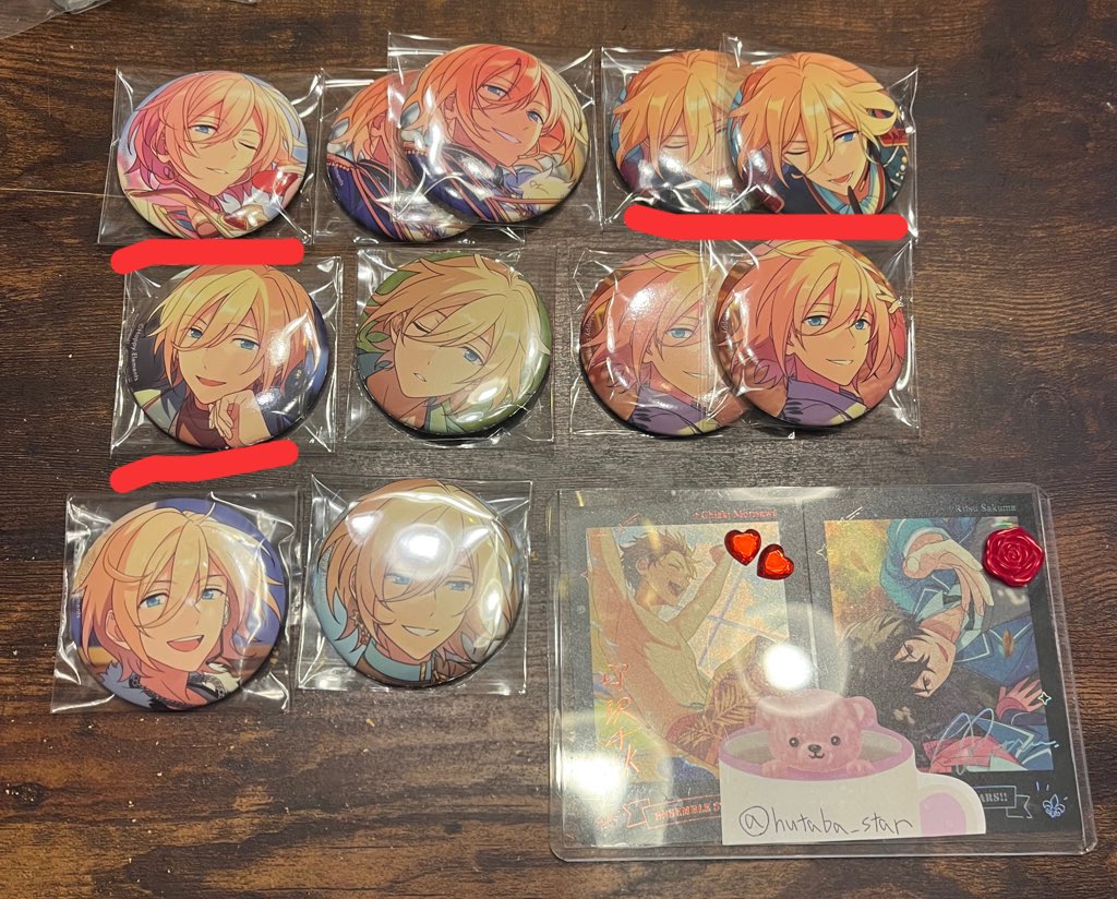 hutaba_star's tweet photo. 【交換・譲渡】フィーチャー、イベコレ、フィーチャー2、テーマスカウト、コレクション、trip缶バッジ　あんスタ　

【求】ツリー最後の千秋、凛月、レオ、泉、真緒、桃李、藍良、創

条件等は一番下になります。

検索よりお気軽にお声掛け下さい！

【譲】英智、渉、弓弦、北斗、スバル https://t.co/VZCvKtGQJi