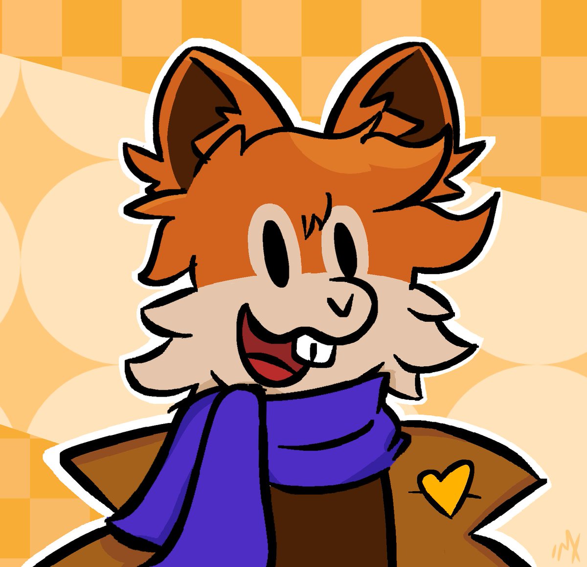Marxosauruss's tweet photo. This is probably the last of these types of drawings of my squirrel I'll do in a while because I'm so BORED of drawing him in this specific headshot but I did this one to practice with a new brush and pressure things and more background thingamajigs https://t.co/WDrvaQeEJC