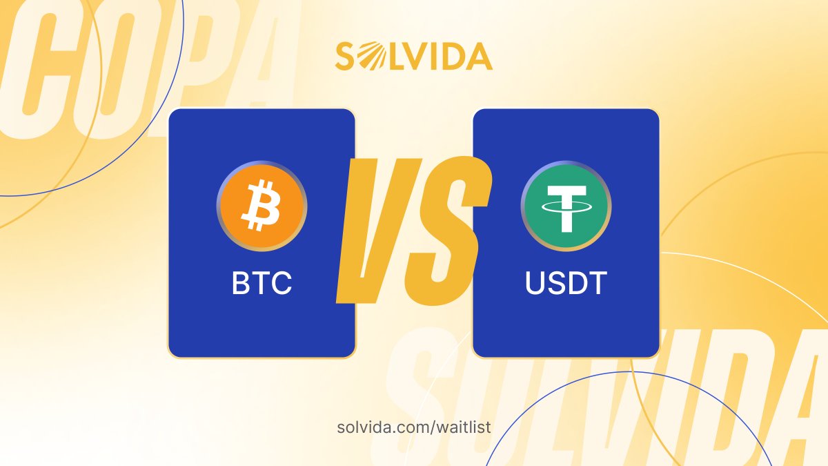 Solvida_Crypto's tweet photo. PRIMERA SEMIFINAL: El Rey vs. El Dólar. 🏆

La #CopaSolvida entra en su etapa definitiva. Hoy definimos al primer gran finalista en un duelo de gigantes:

🟧 BTC: La reserva de valor, el oro digital, el activo que todos holdeamos. 

🟢 USDT: La estabilidad, la liquidez, nuestra rampa segura para operar en pesos. 🇨🇴

¿Qué prefieres en tu wallet hoy: Volatilidad alcista o tranquilidad estable?

#Solvida
Tu voto decide quién va por la copa. 👇
