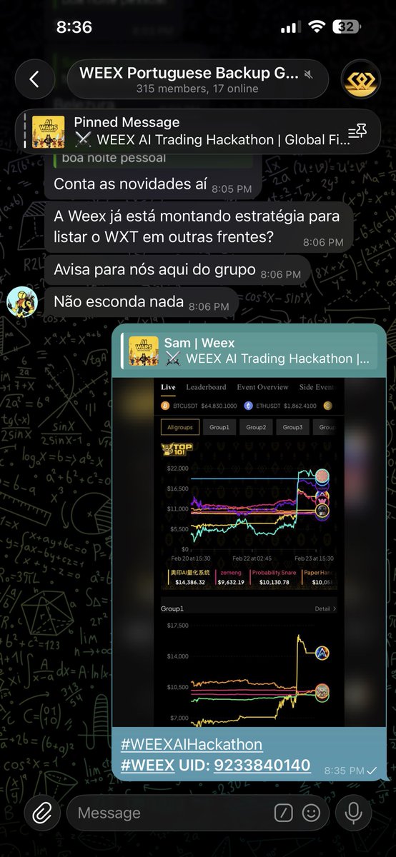 Tomastorrec's tweet photo. @WEEX_Brasil @tannerharriso @rickylambert60
#WEEX UID: 9233840140
#WEEXAIHackathon https://t.co/ioLyRuX4s5
