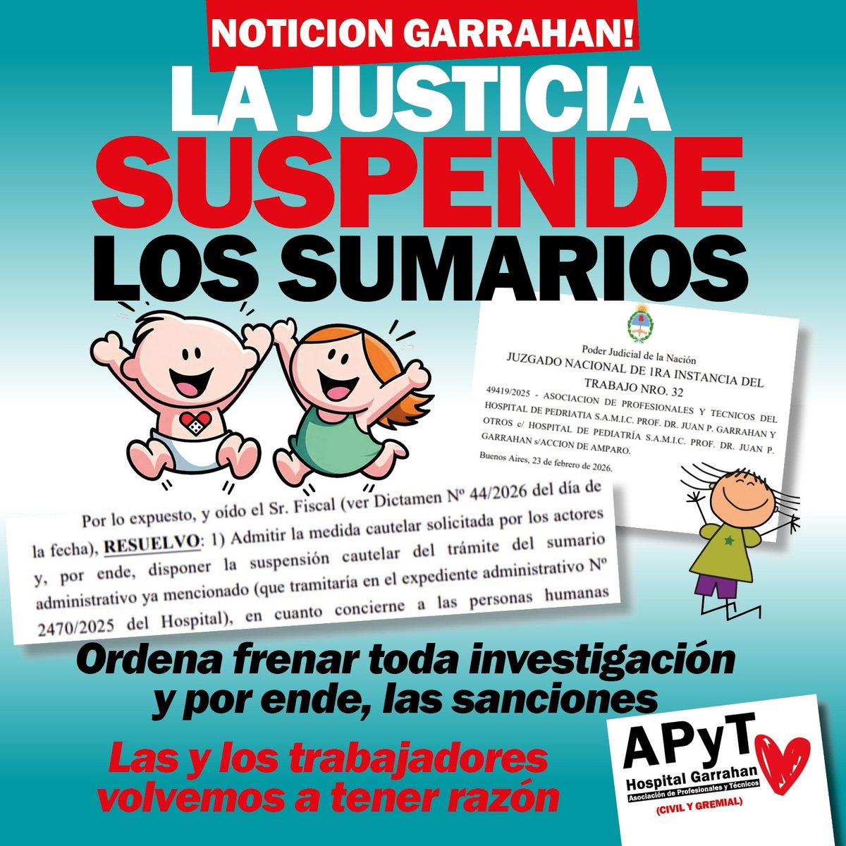 Asoc. Profesionales y Técnicos - Hospital Garrahan tweet media