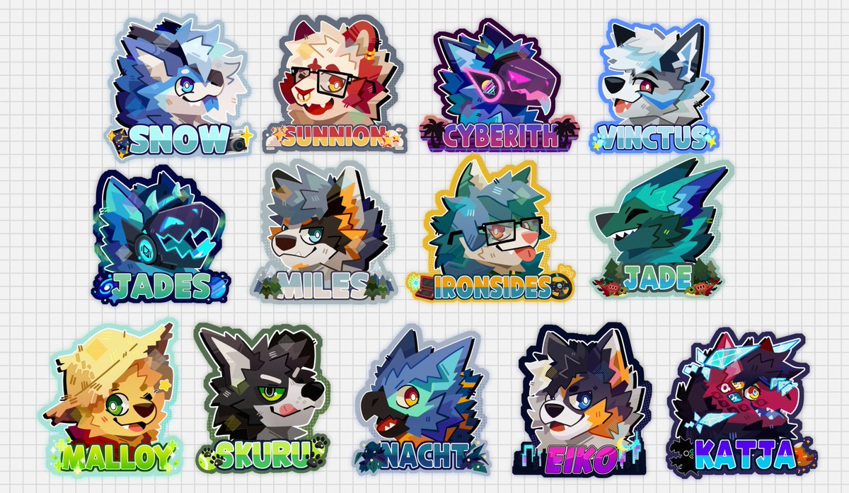 badges! these will be ready for vf pick up! thank you for waiting! ✨