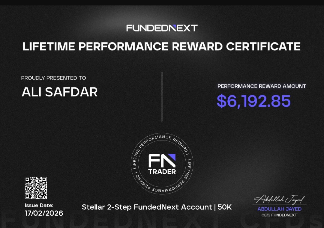 ali10130624's tweet photo. Alhamdulillah! 🚀
Successfully received my Performance Reward from FundedNext.
Discipline, patience &amp; consistency always win.
On to bigger goals! 💪
#FundedNext #TraderLife https://t.co/lWFDU5mXNJ