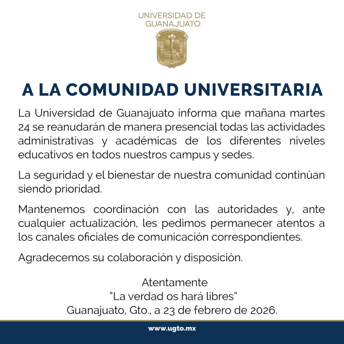 Universidad de Guanajuato tweet media