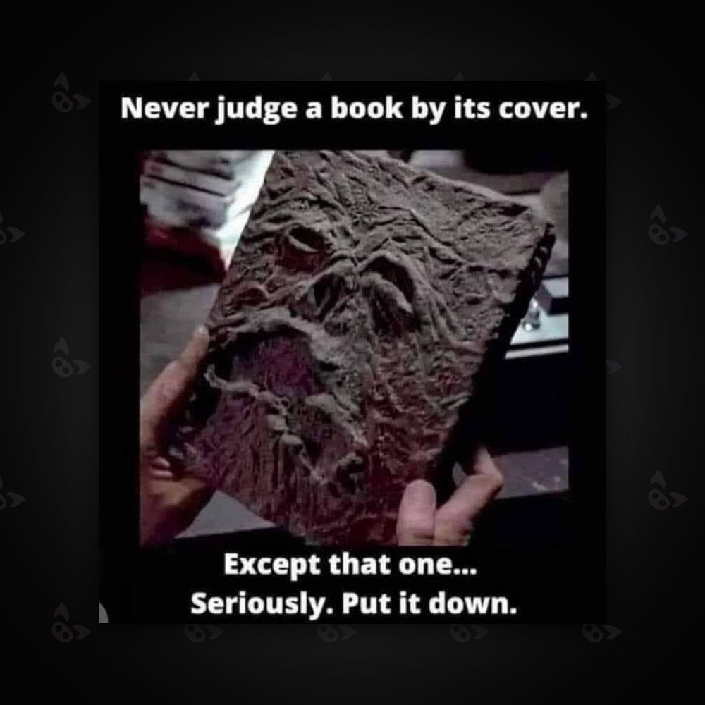 Step away from the book! 😬