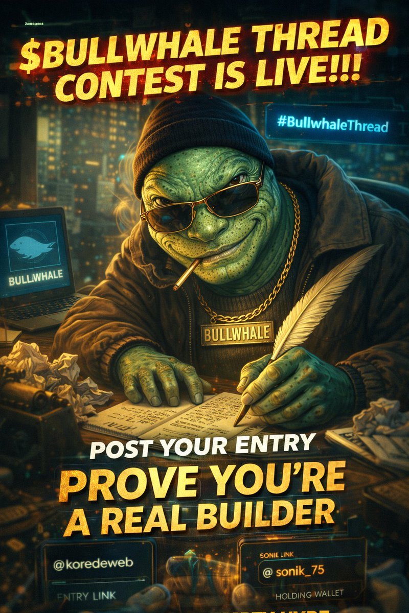 Hello Mason Community🙌
Keeping an eyes on 👇

🚨 BULLWHALE THREAD CONTEST IS LIVE!

Create a high-quality thread about $BULLWHALE that explains the vision, highlights strengths, and attracts new eyes. No spam. Just real value.

To qualify:
• Hold 250,000+ BULLWHALE
• Send