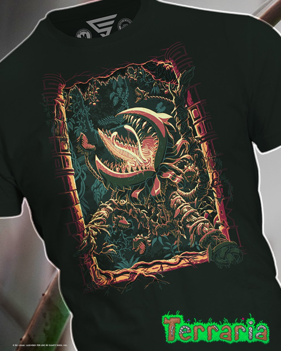 🌿 Pre-orders for our @Terraria_Logic Plantera tee will be