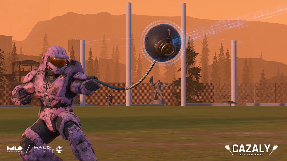 DocArtyFart's tweet image. Bookmark and Play the ‘Cazaly’ Custom Game Bundle this AFL season! 

Use Search Tag ‘FTWT’ on Halo Infinite’s in-game File Browser, on the Halo Waypont website and now listed on Forgehub.com

#HaloInfinite #AFL #HaloCommunity