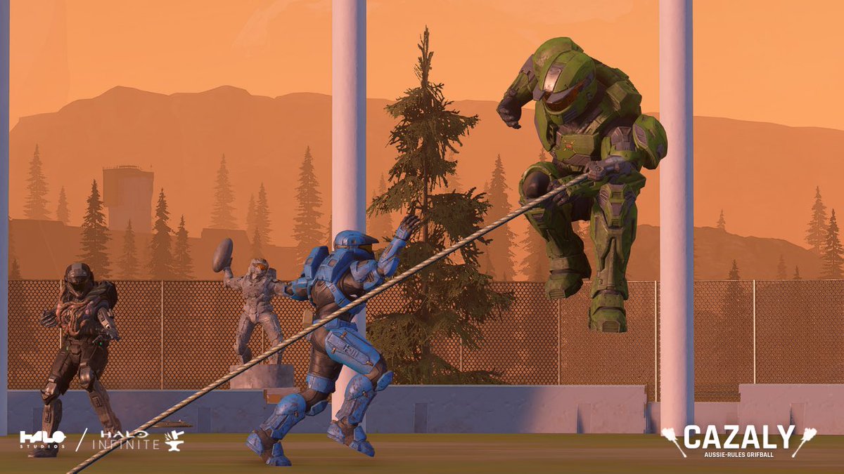 DocArtyFart's tweet image. Bookmark and Play the ‘Cazaly’ Custom Game Bundle this AFL season! 

Use Search Tag ‘FTWT’ on Halo Infinite’s in-game File Browser, on the Halo Waypont website and now listed on Forgehub.com

#HaloInfinite #AFL #HaloCommunity