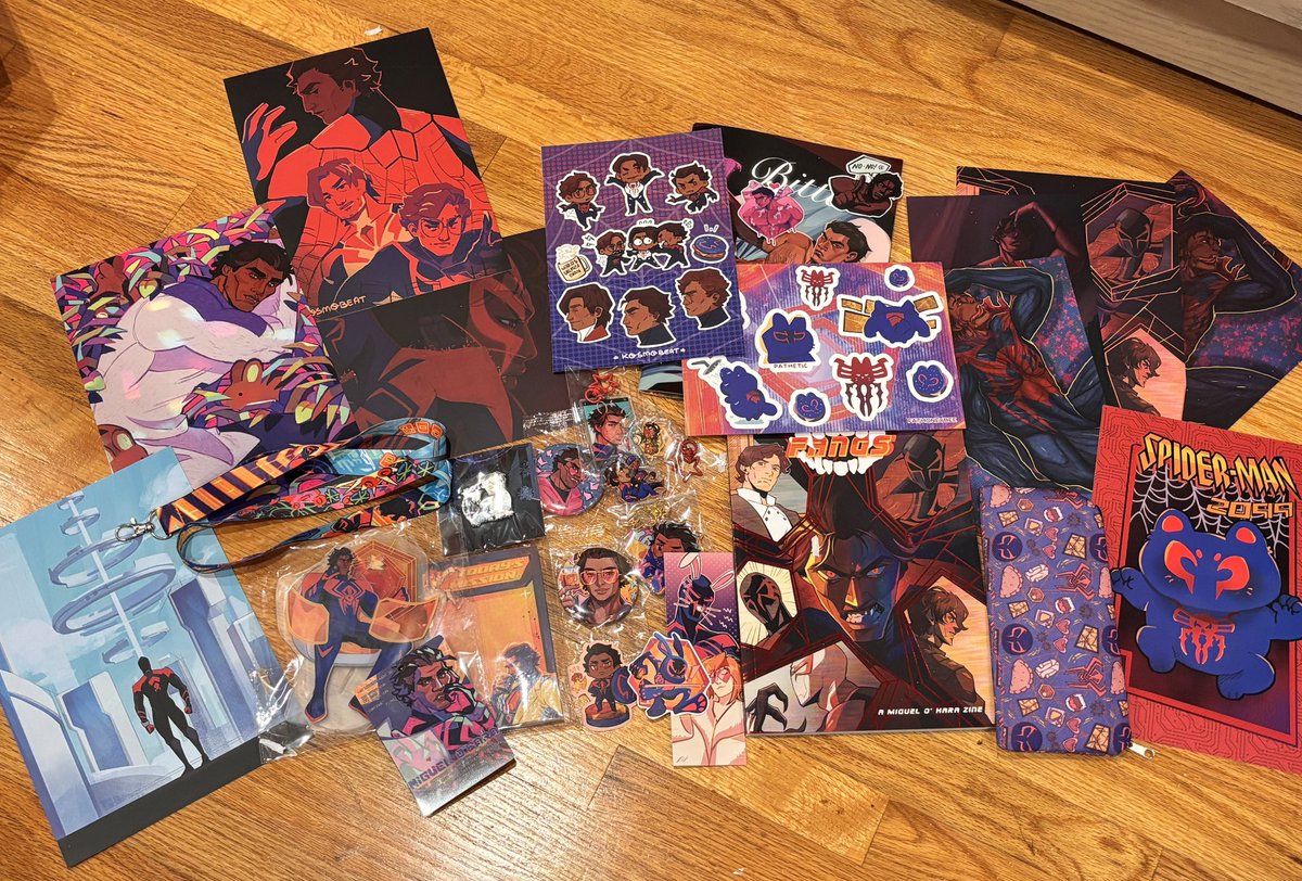YAAYYY THANK YOU <a href="/MiguelOHaraZine/">FANGS: A Miguel O'Hara Zine - SHIPPING!</a> 🥹🥹🥹 This came out amazing!!! Thank you everyone who contributed to such a labor of love for Miguel my heart is so full