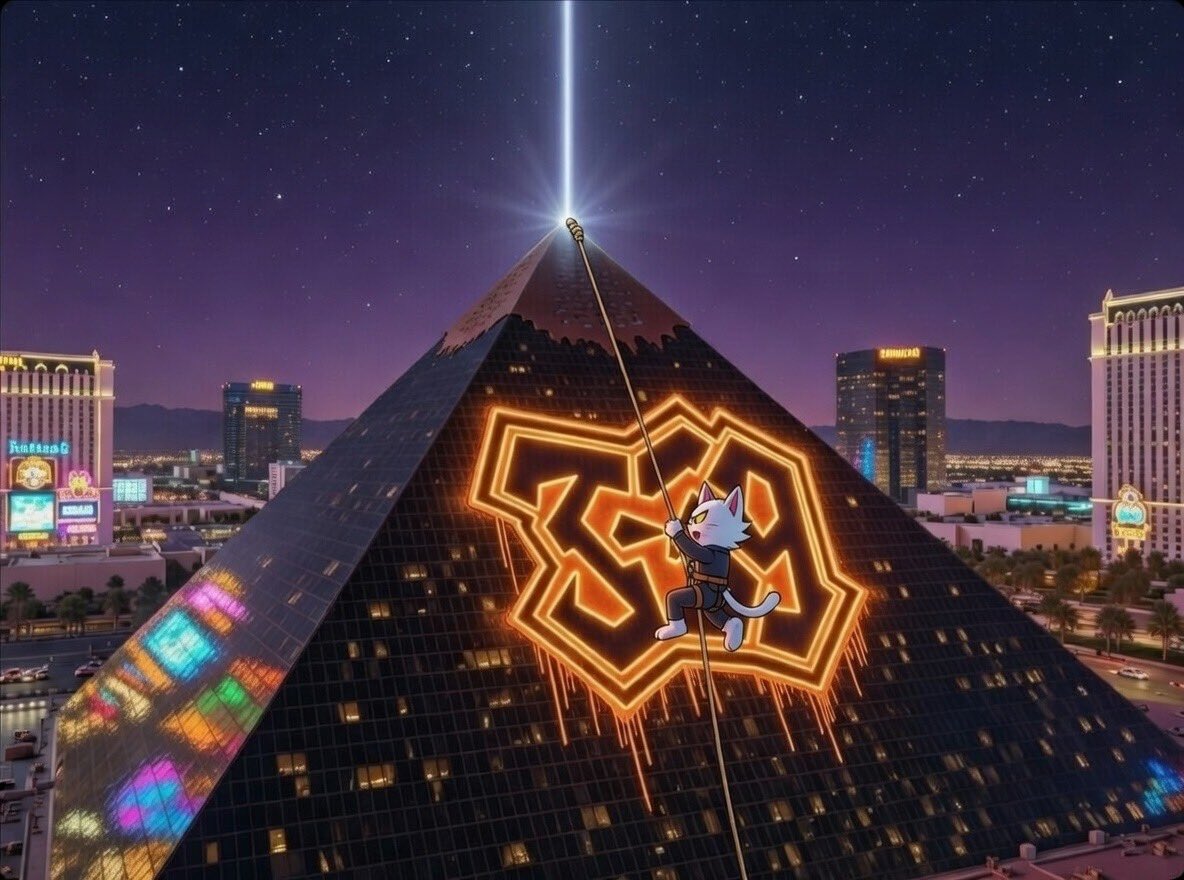 Mission accomplished, scaled down the Luxor pyramid and left our mark 🫡 <a href="/abpmoon/">ABP.eth ✊ Ancient Black Protector Mega Koda</a> <a href="/369GameStudio/">369 Rising</a>