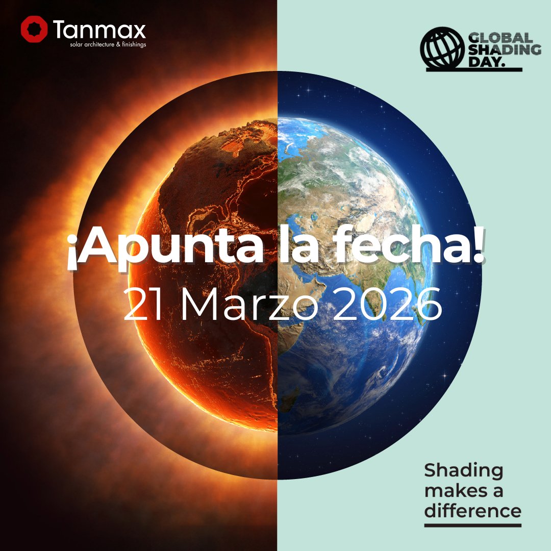 Tanmax_mex's tweet photo. 🗓️ El 21 de marzo es el #GlobalShadingDay y TANMAX se une al movimiento.
Este año el tema: "Shading Makes a Difference."
La protección solar reduce hasta 60% el consumo energético de un edificio. En México, eso importa.
🔗 https://t.co/FUj1Q8ss2z #ShadingMakesADifference https://t.co/FSheSLFlWI