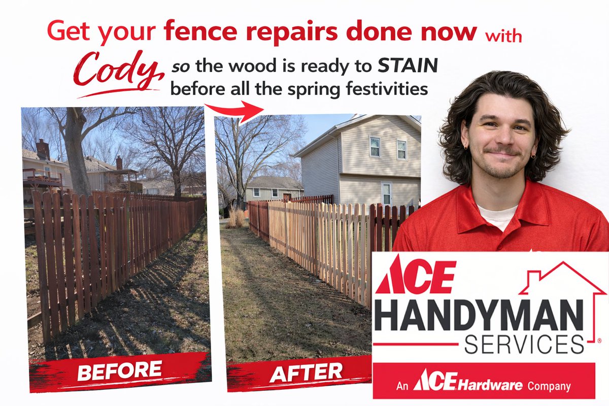 AHSJoCo's tweet photo. 🌷 Spring is Around the Corner – Is Your Deck &amp; Fence Ready? 🌷

Now is the PERFECT time to get those fence and deck repairs done! 🛠️

Did you know? New wood repairs need time to properly season and dry out before they can be painted or stained. Getting repairs done now... https://t.co/42td0BOG7W