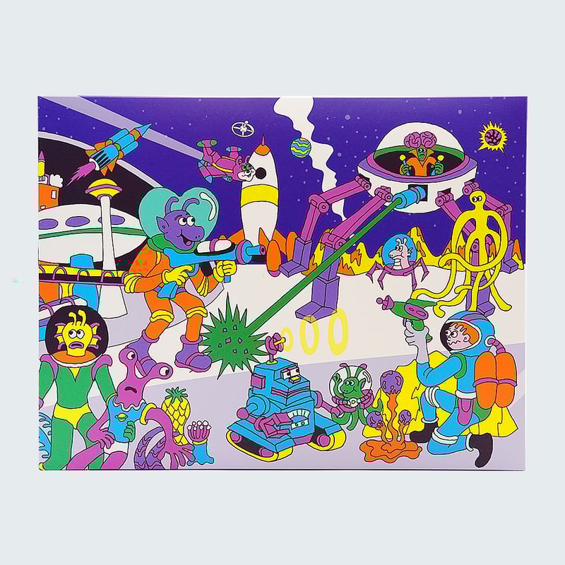 NEW／ 山崎 若菜さんデザインソフビ スペースピーポー&スペース