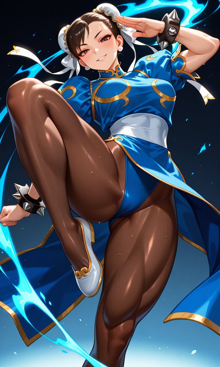 ArcaneSilhoette's tweet photo. Chun-Li cargando toda la energía... ¿listo para recibir el golpe? 💙⚡ Esos muslos no perdonan 😏 ¿Cuál es tu combo favorito? 🔥

#chunli #streetfighter #gamingart #thickthighssavelives #AnimeArt https://t.co/r1S1Gh0cW9