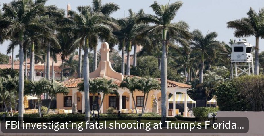 drmason782's tweet photo. Fatal shooting at Trump’s Florida home. https://t.co/EbkDSdxCgO