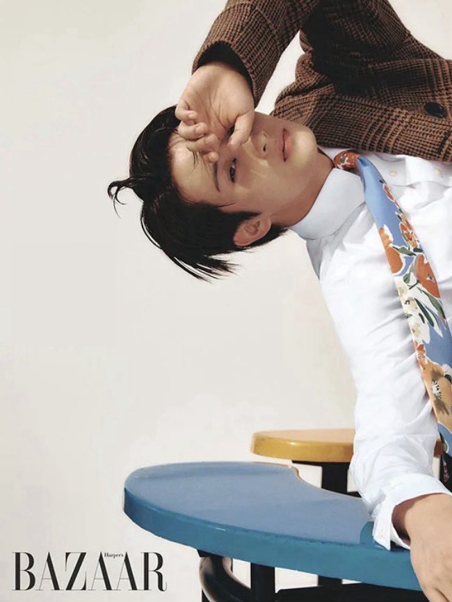 the pics for the gifts look like they’re from his first Harper’s Bazaar Korea cover. interesting choice…🤔