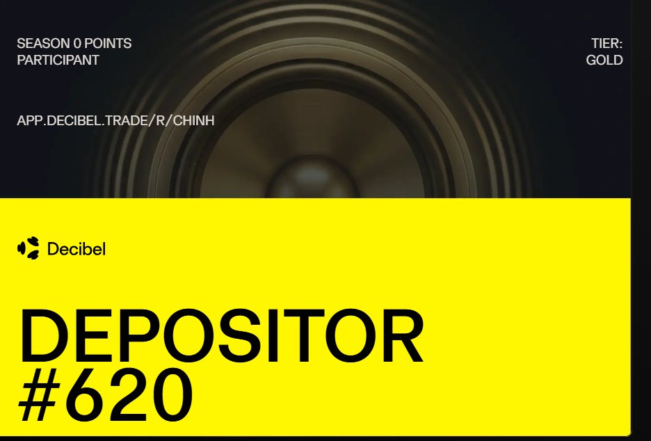 Locked in with <a href="/DecibelTrade/">Decibel</a> for Season 0.
Gold status confirmed. Join now: app.decibel.trade/r/chinh