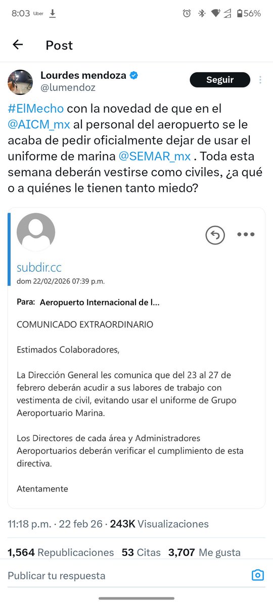 FSolorzanoMX's tweet photo. Es increíble la tontería de @lumendoz al publicar un supuesto comunicado más apócrifo que su color de cabello. ¿Hasta cuándo dejarán de ser sicarios de la información?
@SEMAR_mx https://t.co/eLbJ8CvulP