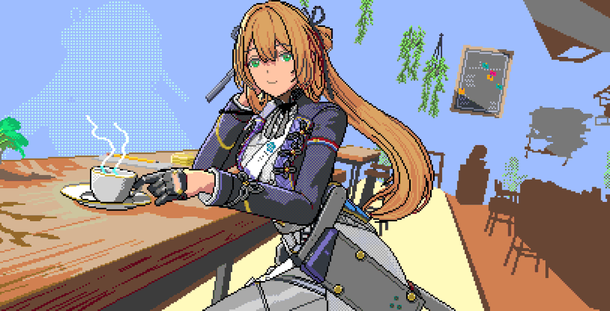 x4163_'s tweet photo. springfield cafe #PixelArt, #ドット絵

based on the default springfield bg pose!
the background turned out better than the springfield I posted last month!

#GFL2Exilium, #Springfield, #少女前线, #ドルフロ #GirlsFrontline, #GFL2 https://t.co/PCmZQmJ8n1