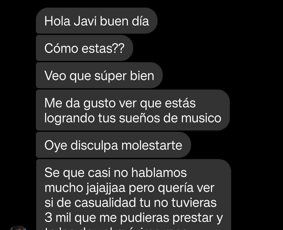 ¿Cómo ven? Hace años me quería meter a un esquema piramidal donde según estaba ganando un chingo de varo. Como la mandé a la corneta, me eliminó de Facebook. Y ahora me vuelve a contactar para esto. ¿Y el dinero que ganó con su pendejada piramidal?