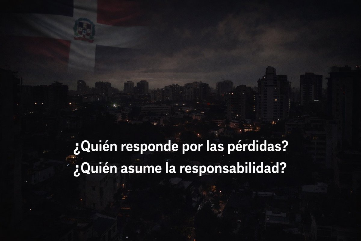 Hoy RD vivió un blackout🇩🇴

Más allá de la molestia, hay algo serio:

📉 pérdidas económicas
🏪 negocios afectados
🏥 servicios interrumpidos

¿Quién responde por las pérdidas?
¿Quién asume la responsabilidad?

El país merece explicaciones claras🥹

#GS🦋