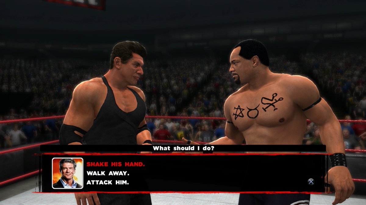 Remember when branching cutscenes were the big new thing in WWE 13 Universe Mode and hardly anyone got one? I legit got my first one in 2024.