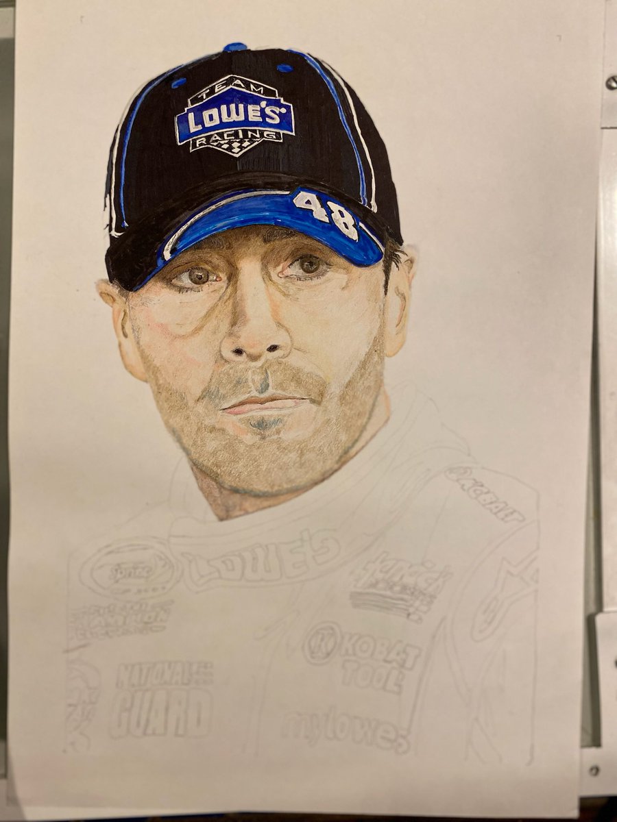 OceanSV23's tweet photo. Progress on @JimmieJohnson so far… https://t.co/LUnRYasfdL