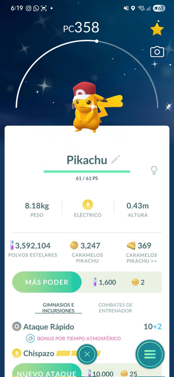 LunightZ's tweet photo. Que manera de comenzar el evento🤩🤩😍😭🤌🏻
#pokemon #pokemongo #pokogo https://t.co/K6fl1MxADk