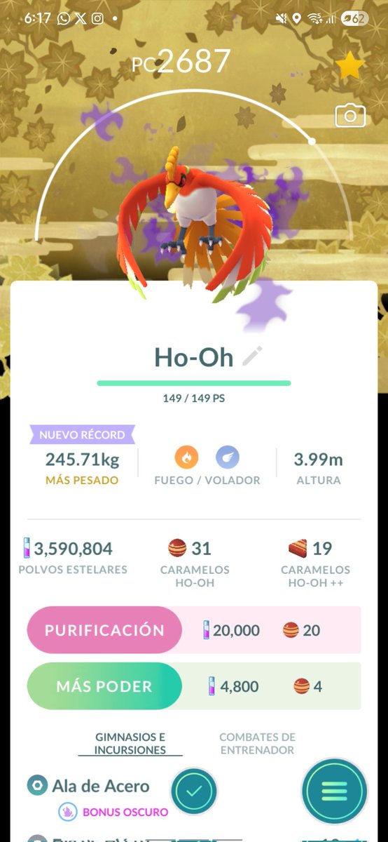 LunightZ's tweet photo. Que manera de comenzar el evento🤩🤩😍😭🤌🏻
#pokemon #pokemongo #pokogo https://t.co/K6fl1MxADk