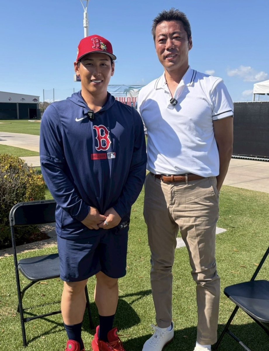 Koji Uehara on Masataka Yoshida: “Checking Yoshida’s shoulder condition with my own eyes. It was okay, I’m sure that he will live up to the expectations.”