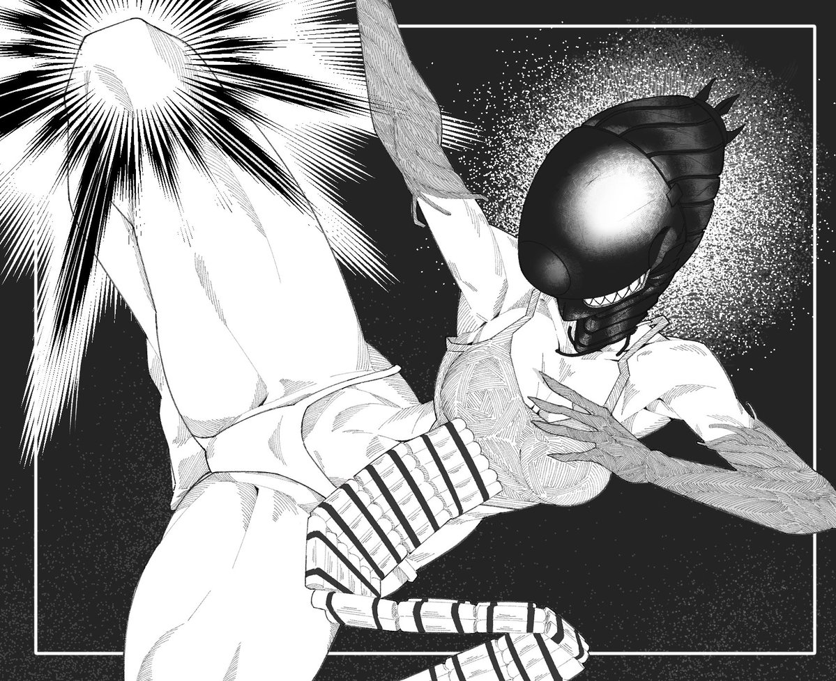 Dipping my toe into manga art #chainsawman