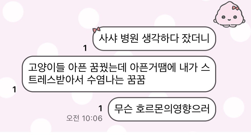 오늘 이딴 꿈꿈