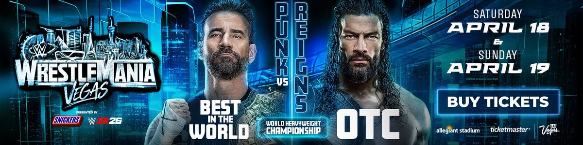 This Graphic For Roman Reigns Vs CM Punk At WrestleMania For The World Heavyweight Championship Looks So Sick Man! 🔥

#WrestleMania