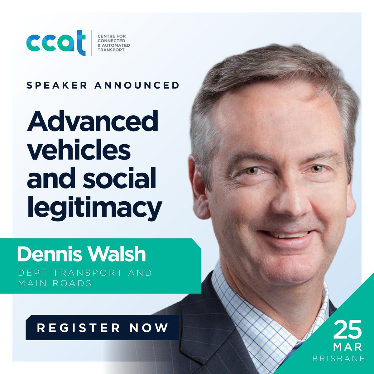 We’re pleased to welcome Dennis Walsh, Chief Engineer at Transport and Main Roads, as a speaker at our upcoming event ‘Advanced vehicles and social legitimacy’ on Wednesday 25 March, 4:30pm–6:30pm in Brisbane.

Secure your spot, register now!
ap1.hubs.ly/y0D7q20