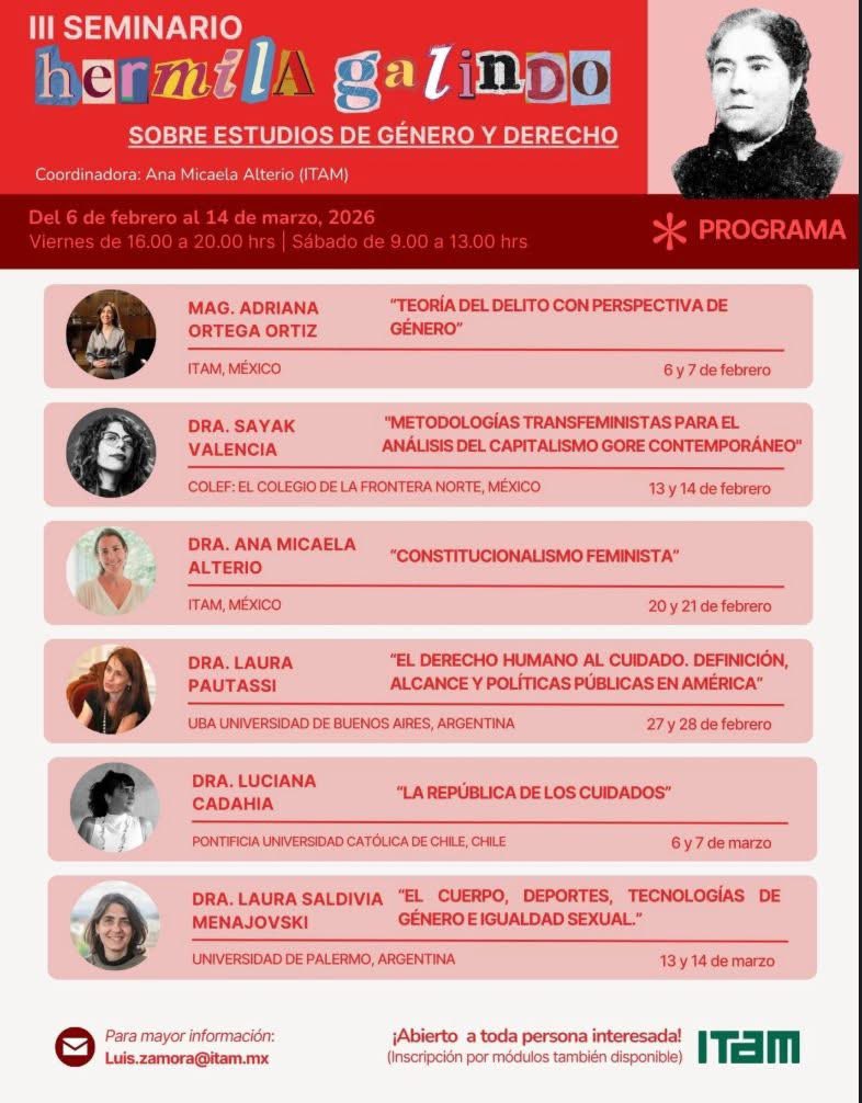 Un privilegio volver a las aulas del <a href="/ITAM_mx/">ITAM</a> y escuchar a <a href="/MicaelaAlterio/">Ana Micaela Alterio</a> disertar sobre Constitucionalismo Feminista en el Seminario Hermila Galindo.