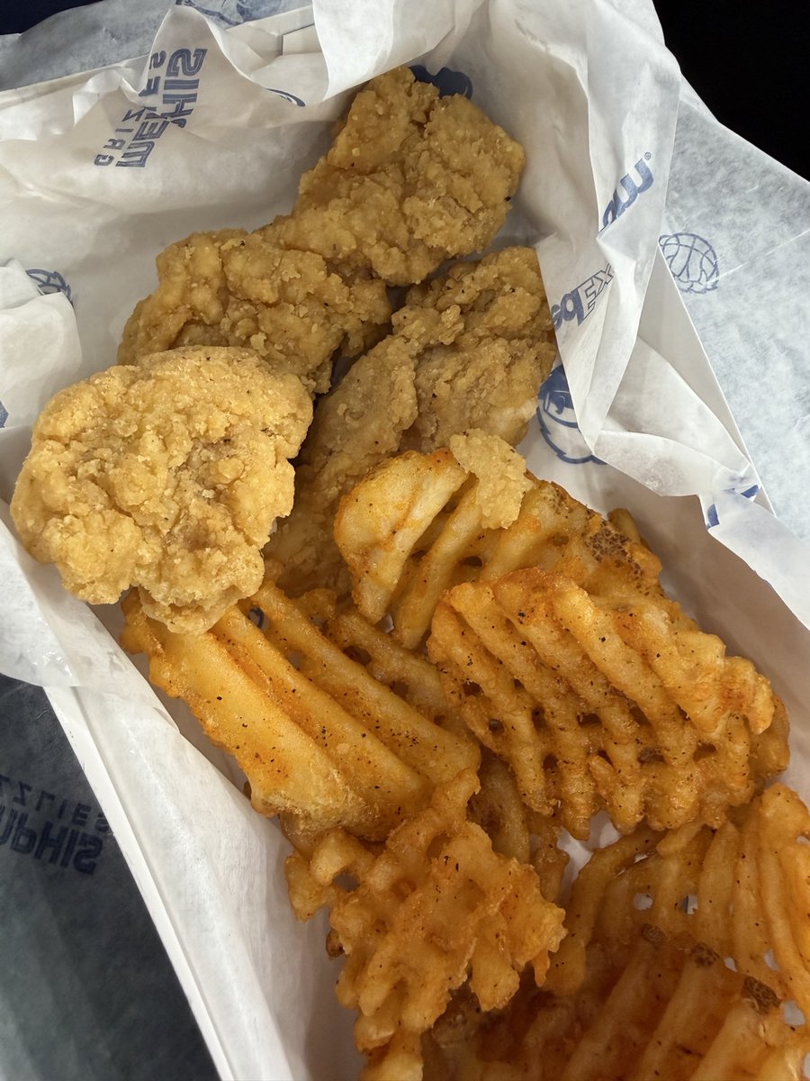 Hey <a href="/FedExForum/">FedExForum</a> <a href="/memgrizz/">Memphis Grizzlies</a> Did we trade the hand breaded chicken tenders too? 😭