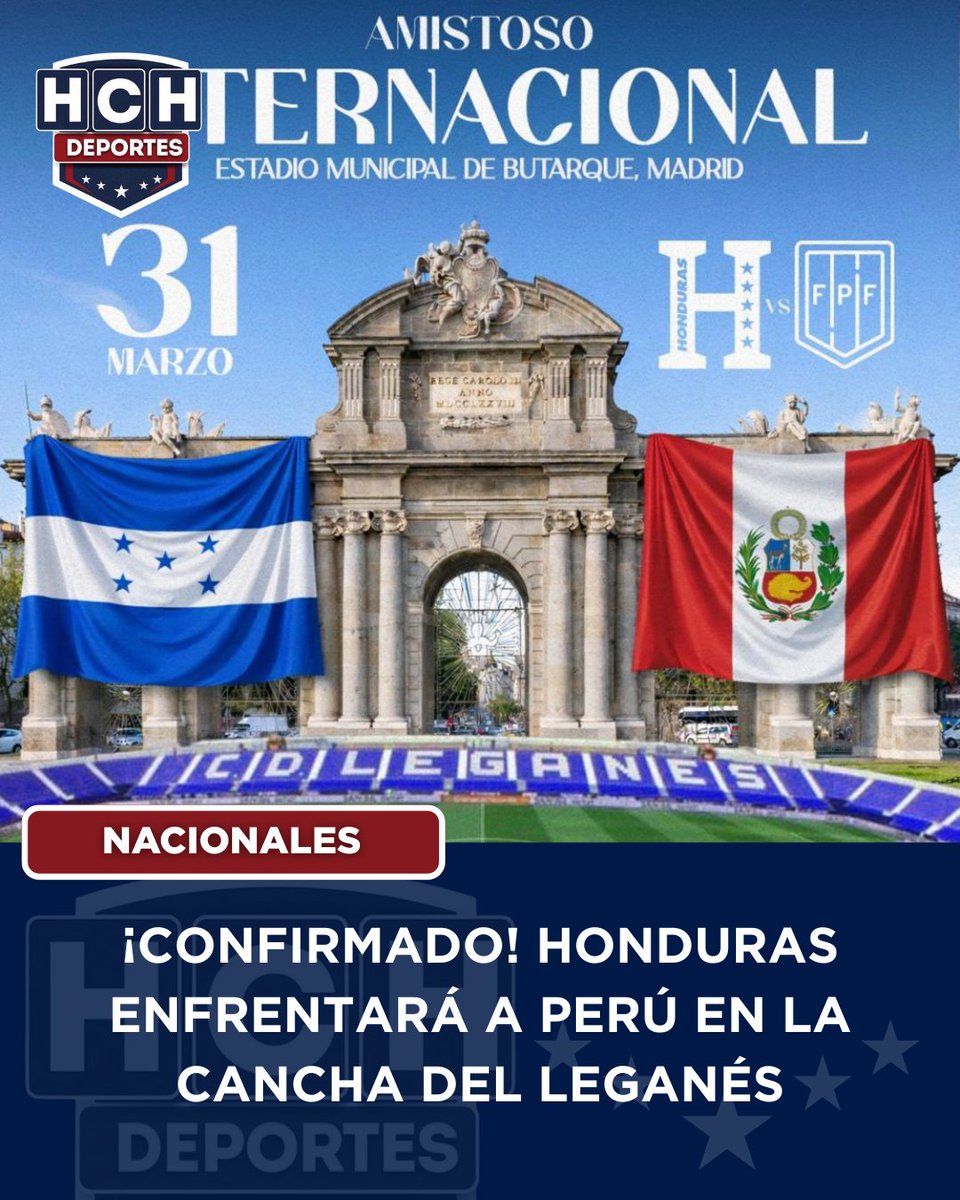#HCHDeportes | Honduras enfrentará a Perú en un encuentro amistoso el martes 31 de marzo en el Municipal de Butarque, en Madrid. La H espera para esa fecha poder estrenar a su nuevo entrenador.
FP