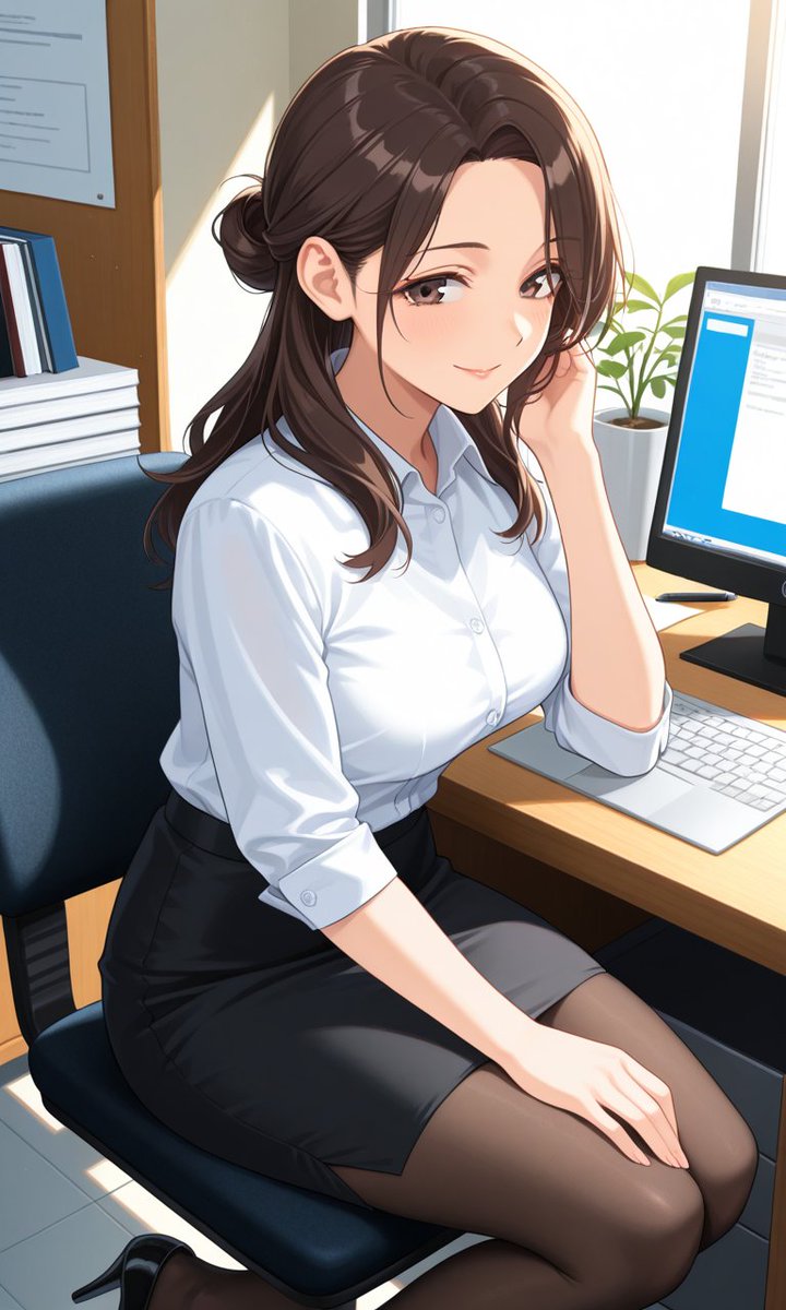 今日もお仕事頑張りましょう😉 #AIイラスト #AIart