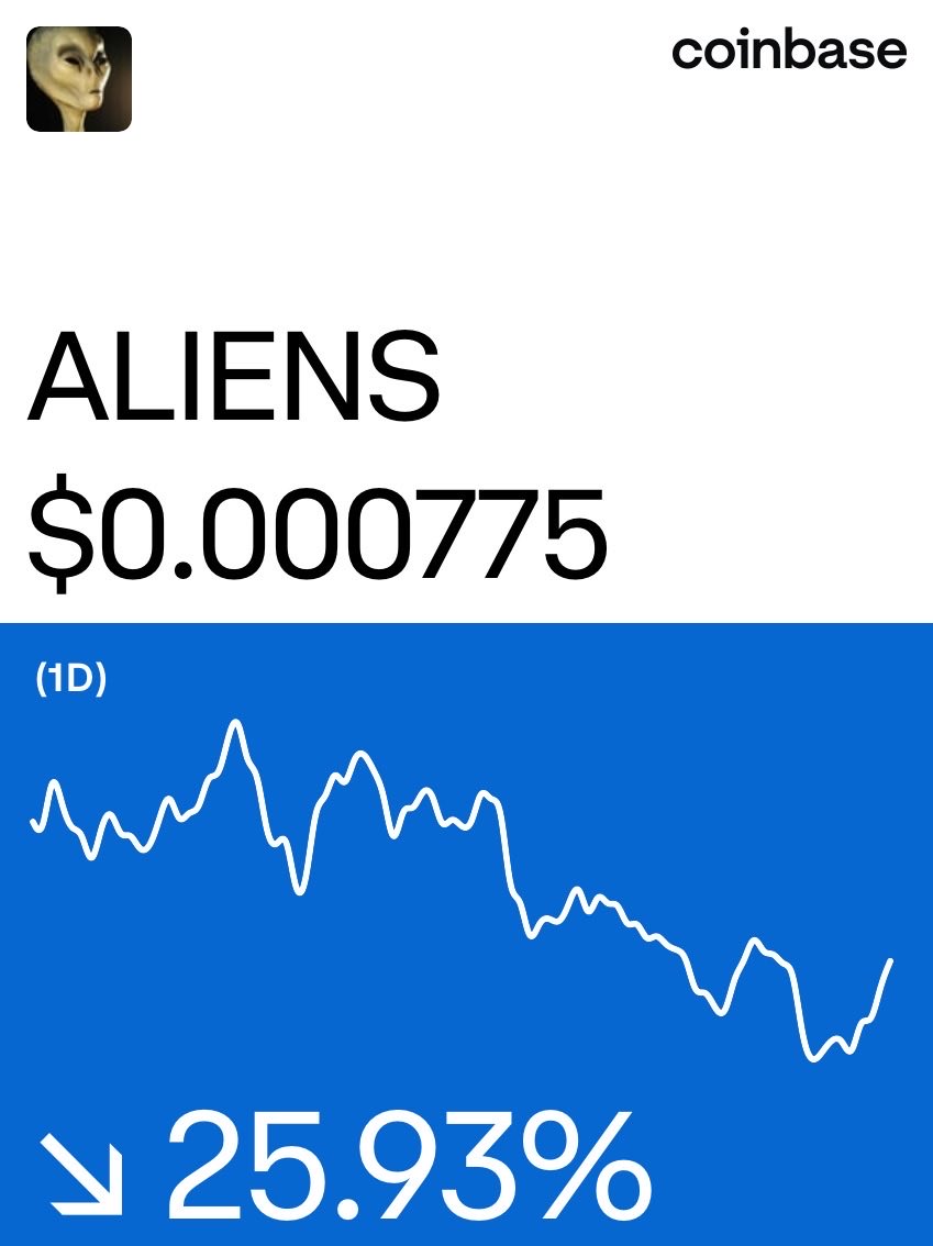 DcAkens's tweet photo. Aliens are real on @Coinbase: https://t.co/LveGA0WvUU https://t.co/Pi9q7w2U2i