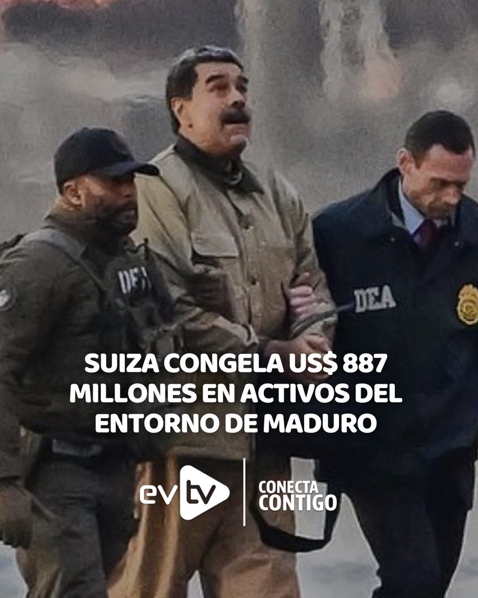 💰 Suiza congela US$ 887 millones en activos del entorno de Maduro

🇨🇭 Suiza bloqueó activos venezolanos por 687 millones de francos suizos (unos 887 millones de dólares) vinculados al entorno del dictador derrocado Nicolás Maduro, según informó la agencia ATS citando datos del