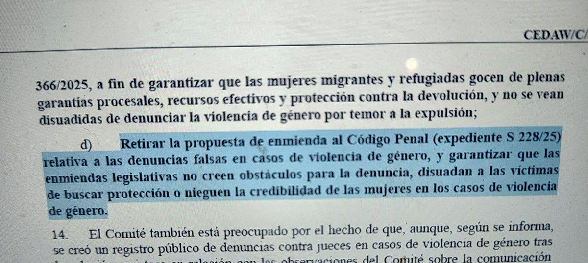 Hoy el Comité para la Eliminación de todas las formas de Discriminación contra la mujer (CEDAW) le pidió al Estado argentino que retire el proyecto sobre "denuncias falsas" que modifica el Código Penal, uno de los temas con los que están obsesionados los libertarios en la región.