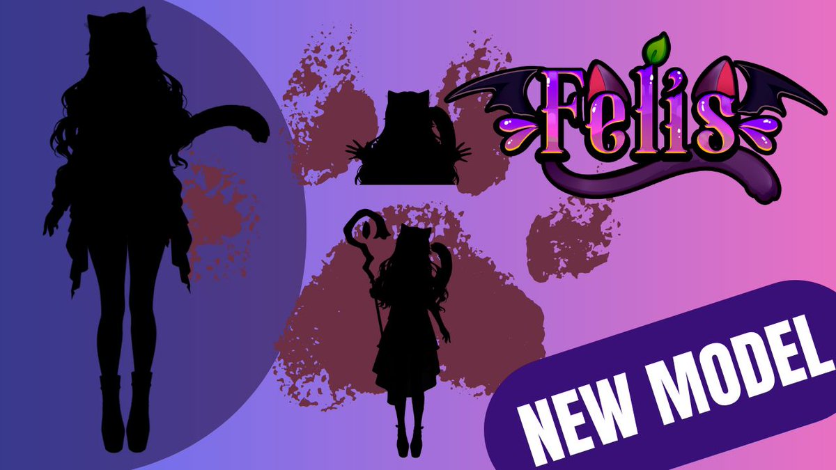 unluckyfelis's tweet image. A new model will join us soon... how soon? who knows? #vtuber #indievtuber #vtubermodel #modelreveal #english #Unluckyfelis