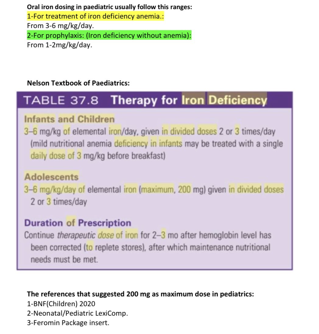 حساب جرعات الحديد لمنتج (FERPLEX) 💊تحسب بالوزن للأطفال بواسطة مختص كما هو موضح في النشرة المرفقة ولذلك لو وصف الطبيب هذا المنتج ستجد الطبيب اعتمد في حسابه على النشرة الداخلية و أيضاً على مراجع حساب جرعات الحديد للأطفال والكبار أيضا.