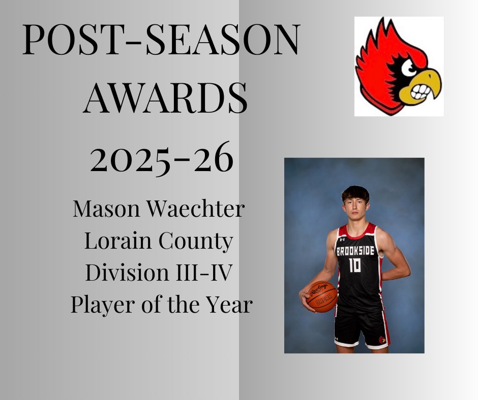 Congratulations to Mason Waechter for his Post-Season Awards from the Lorain County League and the Lorain County Coaches Association.