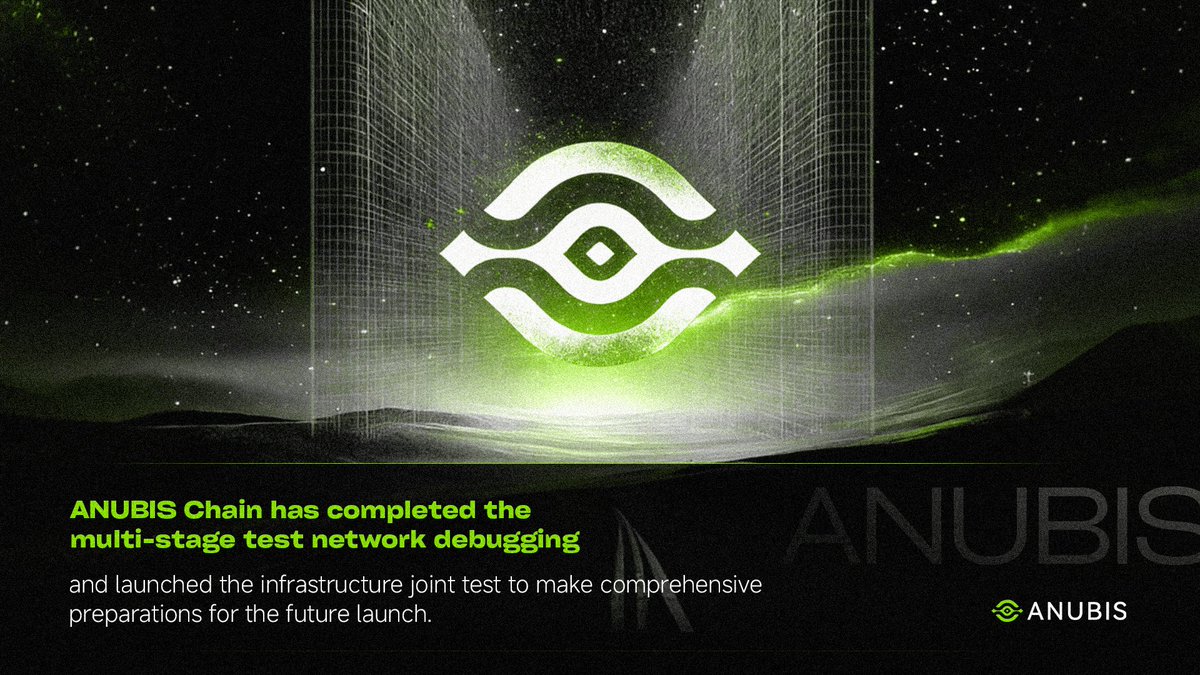 The gears are turning.

ANUBIS Chain has successfully completed multi-stage testnet debugging and launched joint infrastructure testing. We are fully primed for the upcoming launch.

Precision in tech. Privacy by design. The balance is near. ⚖️🐕‍🦺
